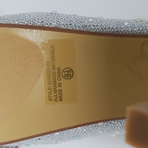 Delicacy silver rhinestone spike heels formal shoes Size: 6.5 - Picture 7 of 7